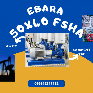 JUAL POMPA EBARA 50X40 FSHA - CV.TASLIM SOLUSI ELEKTRINDO - 089649217122