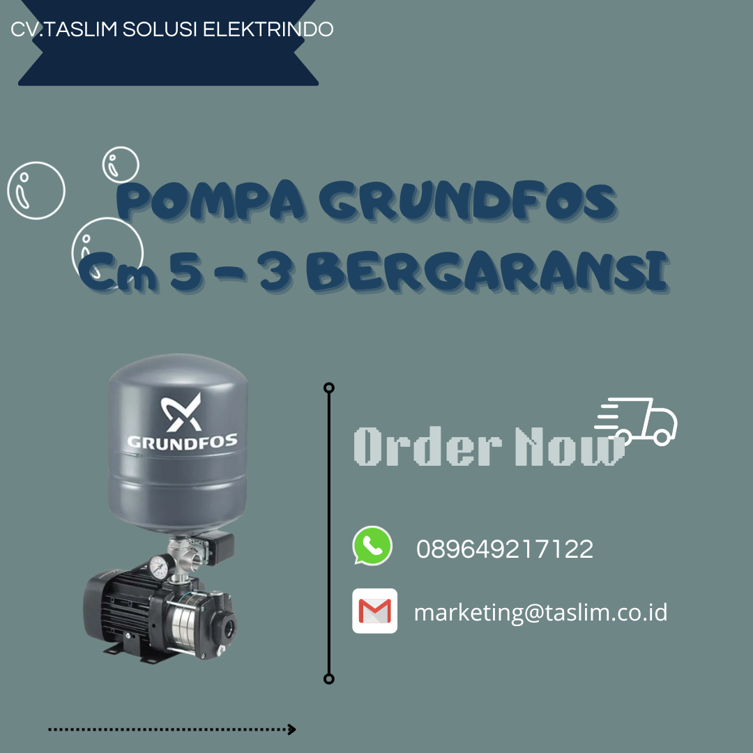 POMPA GRUNDFOS Cm 5 - 3 BERGARANSI- CV.TASLIM SOLUSI ELEKTRINDO - 089649217122