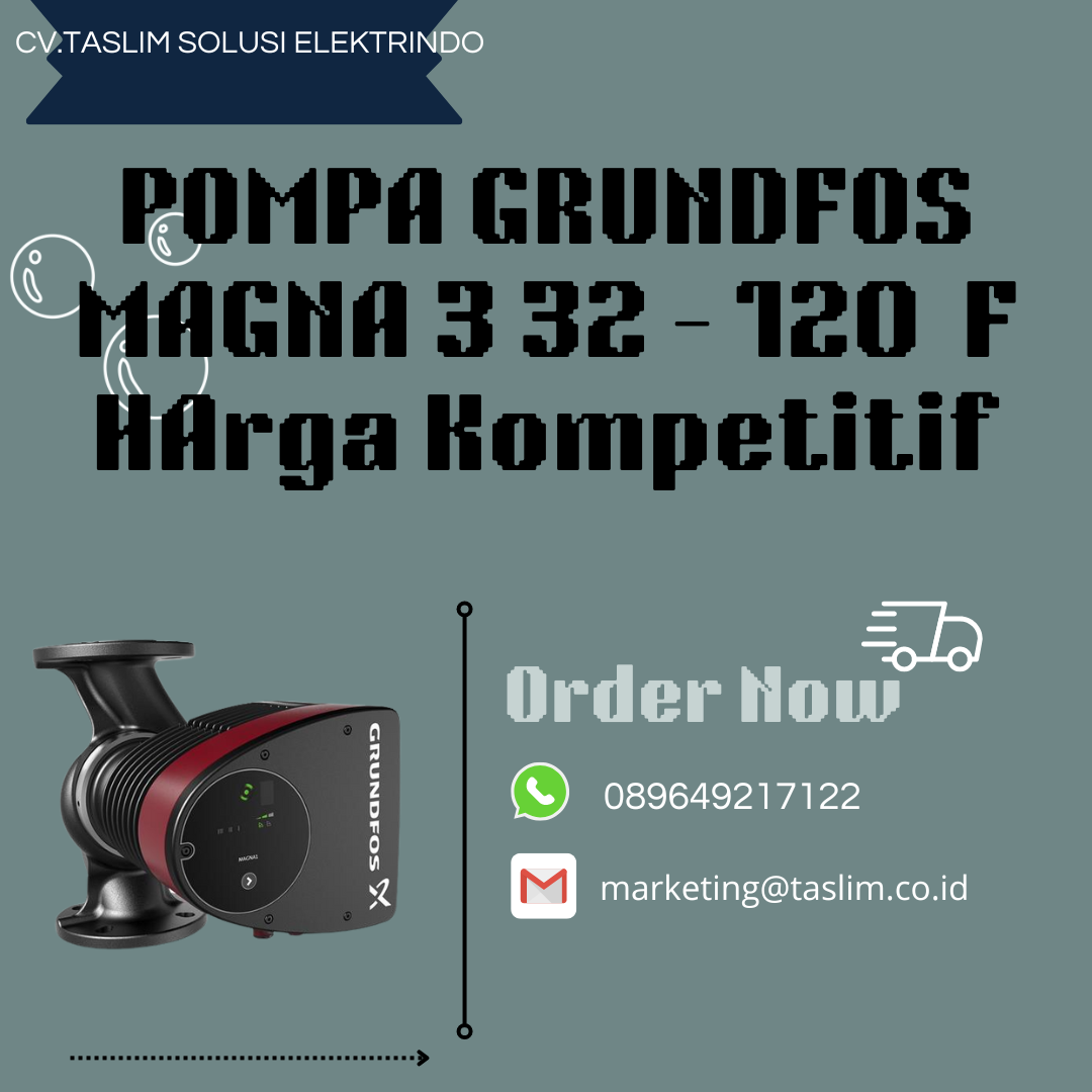 POMPA GRUNDFOS MAGNA3 32 - 120 F HARGA KOMPETITIF - CV.TASLIM SOLUSI ELEKTRINDO - 089649217122