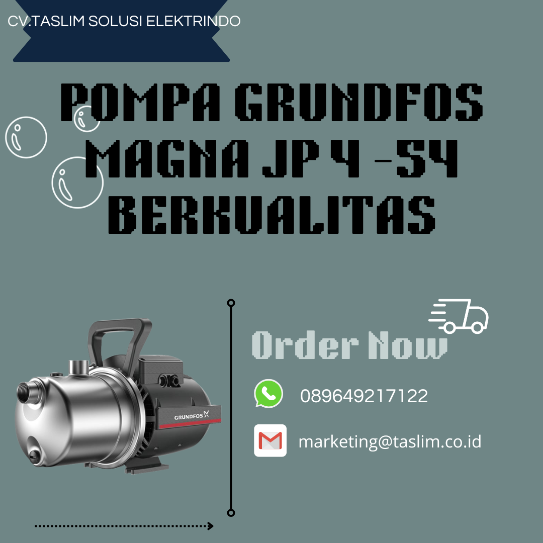 POMPA GRUNDFOS MAGNA JP 4 - 54 BERKUALITAS - CV.TASLIM SOLUSI ELEKTRINDO - 089649217122
