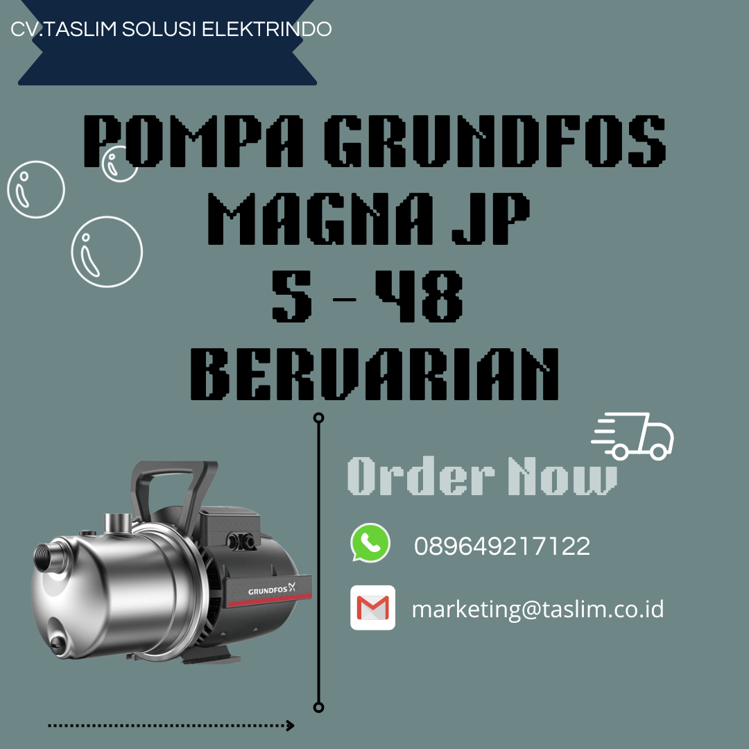 POMPA GRUNDFOS MAGNA JP 5 - 48 BERVARIAN - CV.TASLIM SOLUSI ELEKTRINDO - 089649217122