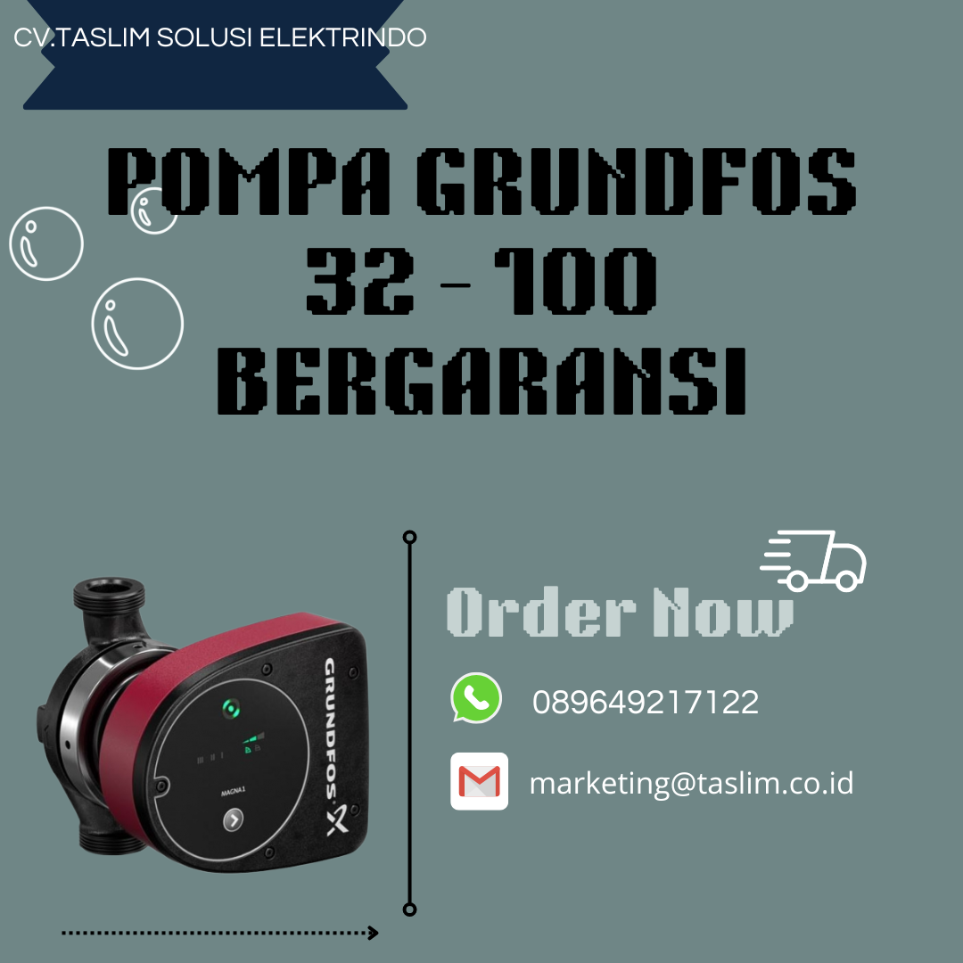 POMPA GRUNDFOS 32 - 100 BERGARANSI - CV.TASLIM SOLUSI ELEKTRINDO - 089649217122