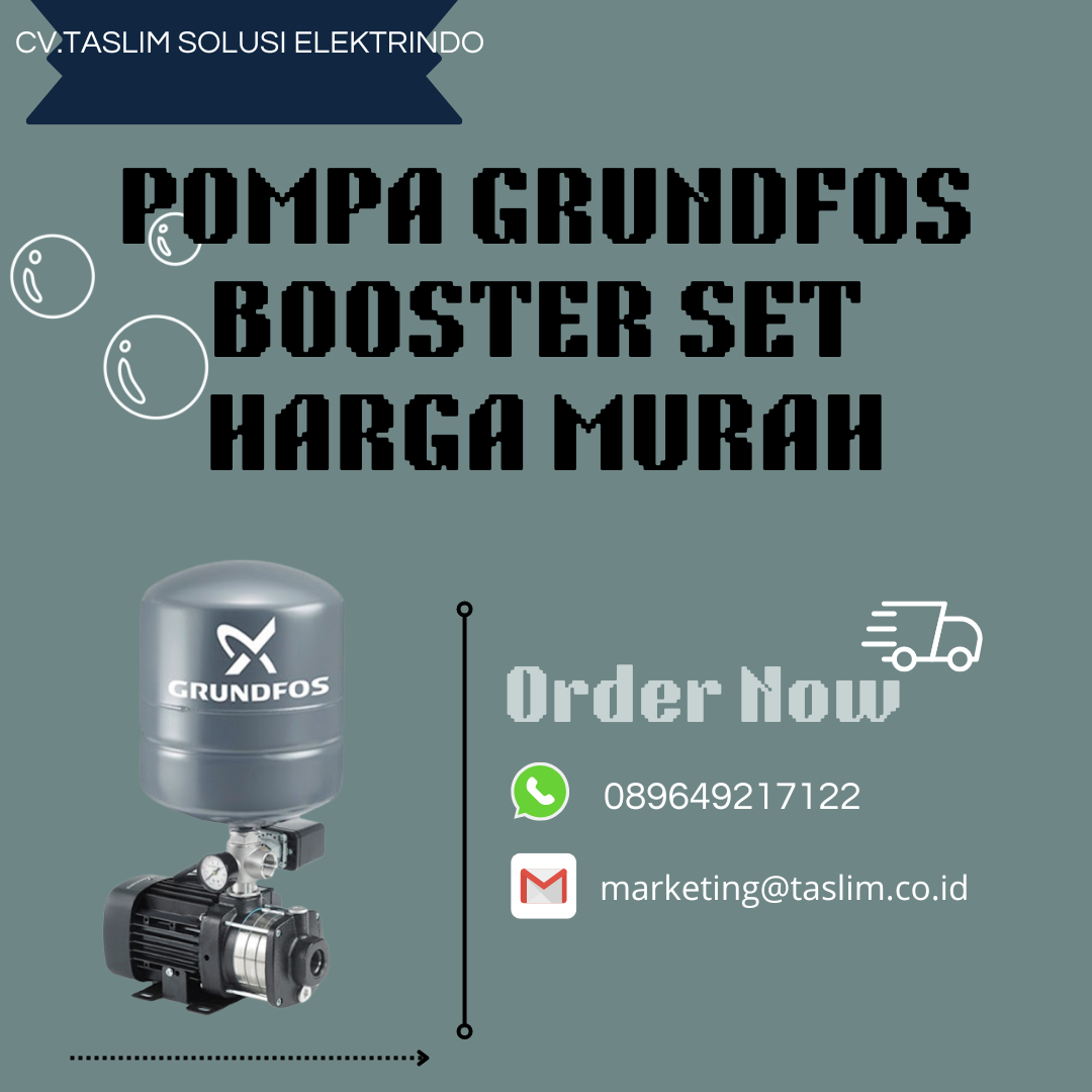 POMPA GRUNDFOS BOOSTER SET HARGA MURAH - CV.TASLIM SOLUSI ELEKTRINDO - 089649217122