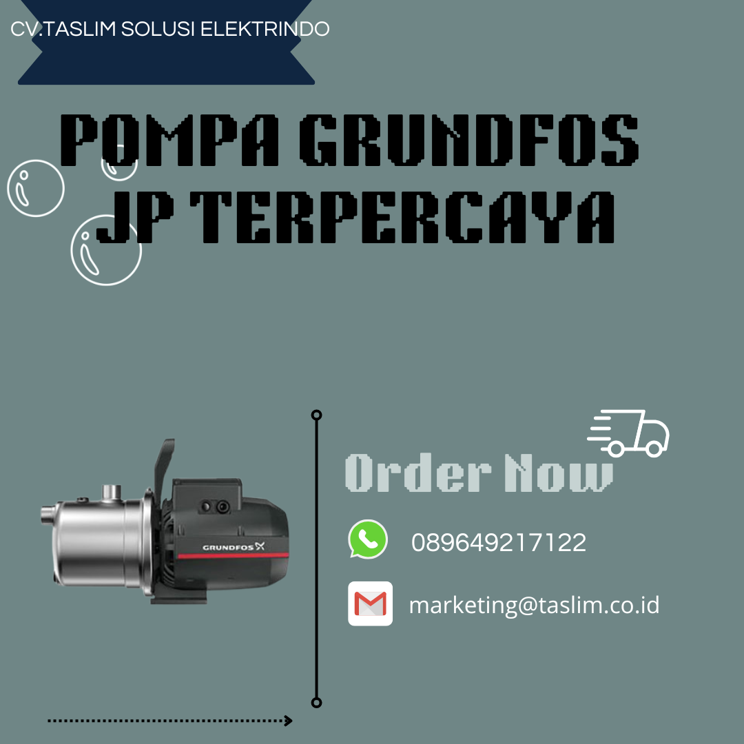 POMPA GRUNDFOS JP TERPERCAYA - CV . TASLIM SOLUSI ELEKTRINDO - 089649217122