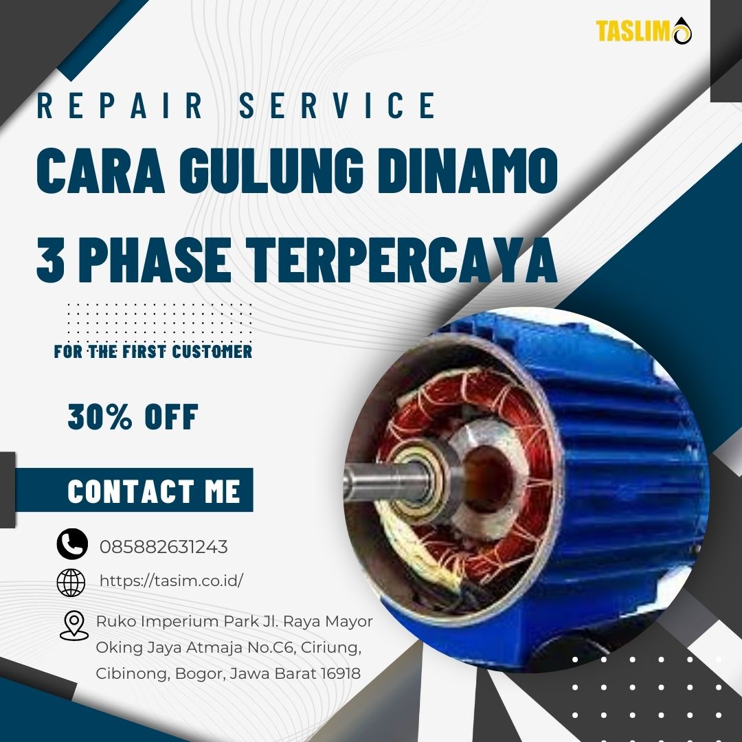 CARA GULUNG DINAMO 3 PHASE TERPERCAYA - CV.TASLIM SOLUSI ELEKTRINDO - 085882631243