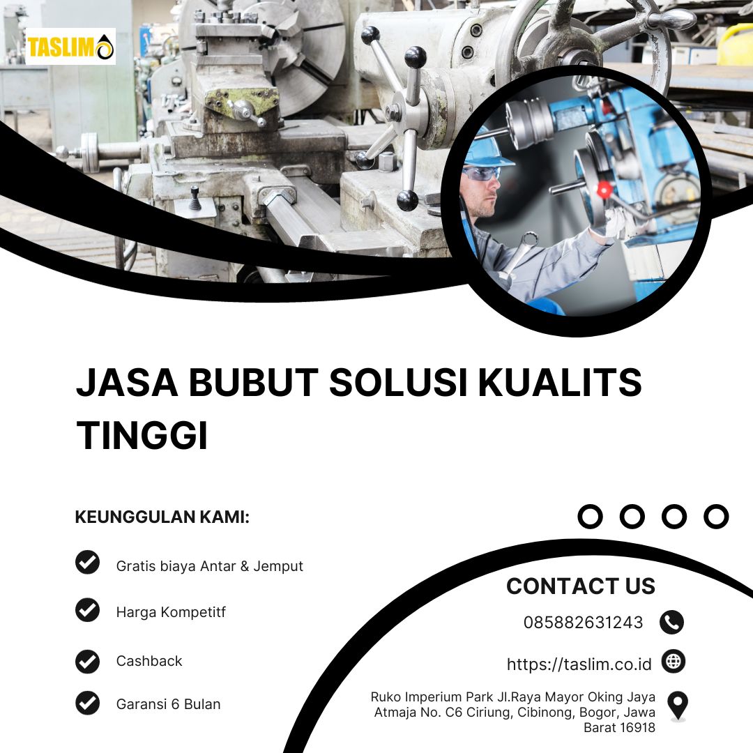 JASA BUBUT SOLUSI KUALITAS TINGGI - CV.TASLIM SOLUSI ELEKTRINDO - 085882631243