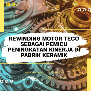 REWINDING MOTOR TECO SEBAGAI PEMICU PENINGKATAN KINERJA DI PABRIK KERAMIK - CV.TASLIM SOLUSI ELEKTRINDO - 089649217122