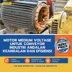 MOTOR MEDIUM VOLTAGE UNTUK CONVEYOR INDUSTRI ANDALAN KEANDALAN DAN EFISIENSI - CV.TASLIM SOLUSI ELEKTRINDO - 089649217122